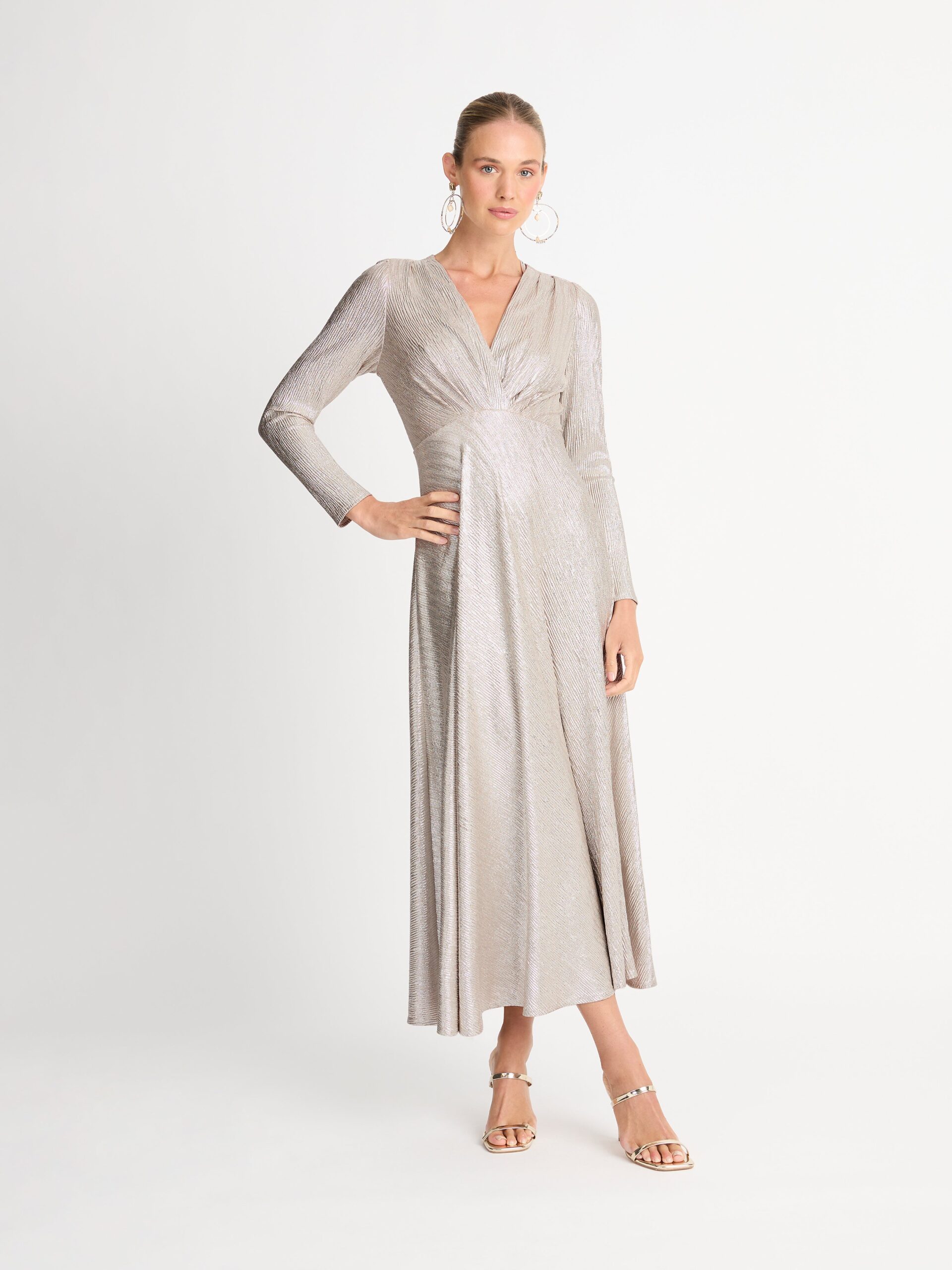 Evelyn Maxi Dress Silver SHEIKE