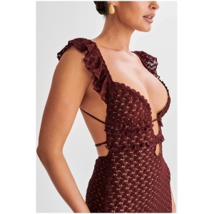 Ezra Lace Maxi Dress - Plum