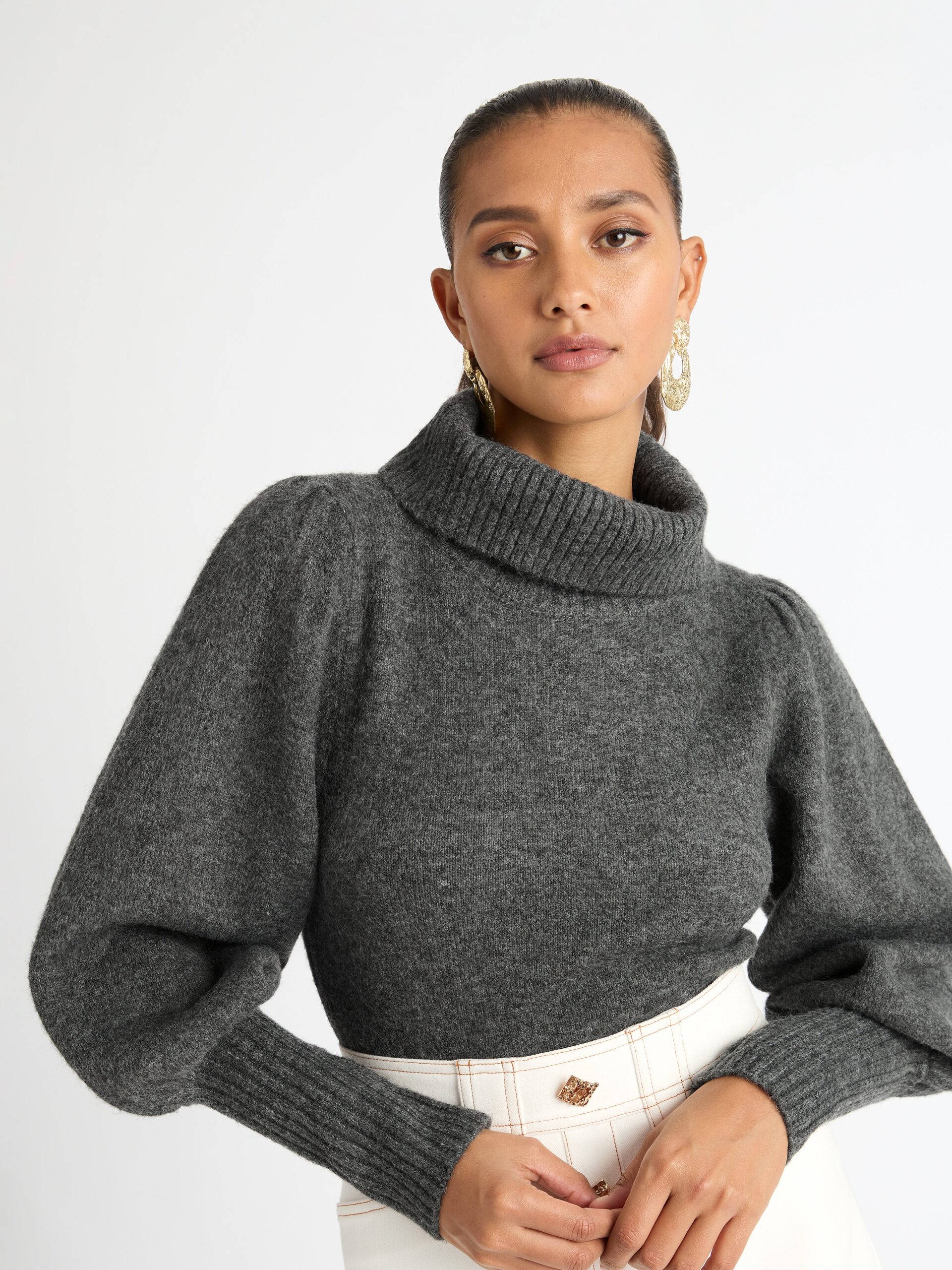 Federation Knit Jumper Grey Marle SHEIKE