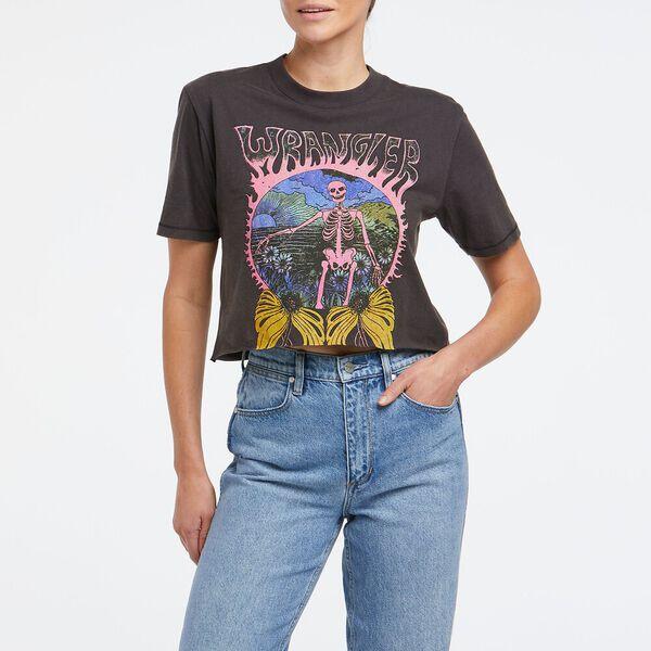 Floral Bones Crop Tee