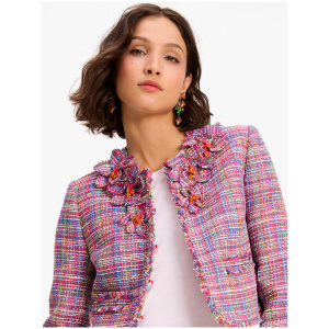 Floral Embellished Tweed Jacket