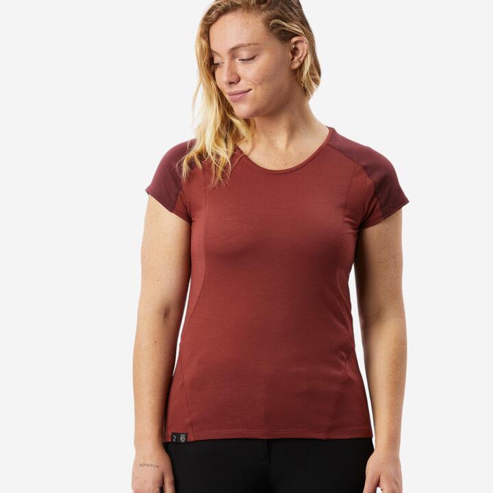 Forclaz Women's Merino Wool Short-sleeved Trekking T-shirt Mt500 | Buy Online With Afterpay & Zip