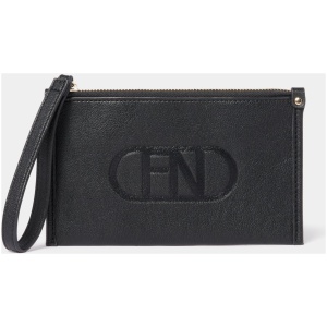 Forever New Women's Alannah Logo Wristlet Wallet in Black