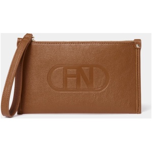 Forever New Women's Alannah Logo Wristlet Wallet in Tan