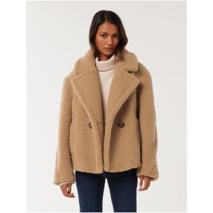 Forever New Women's Analise Petite Borge Jacket in Camel