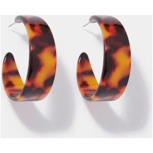 Forever New Women's Arden Acrylic Hoop Earrings in Brown