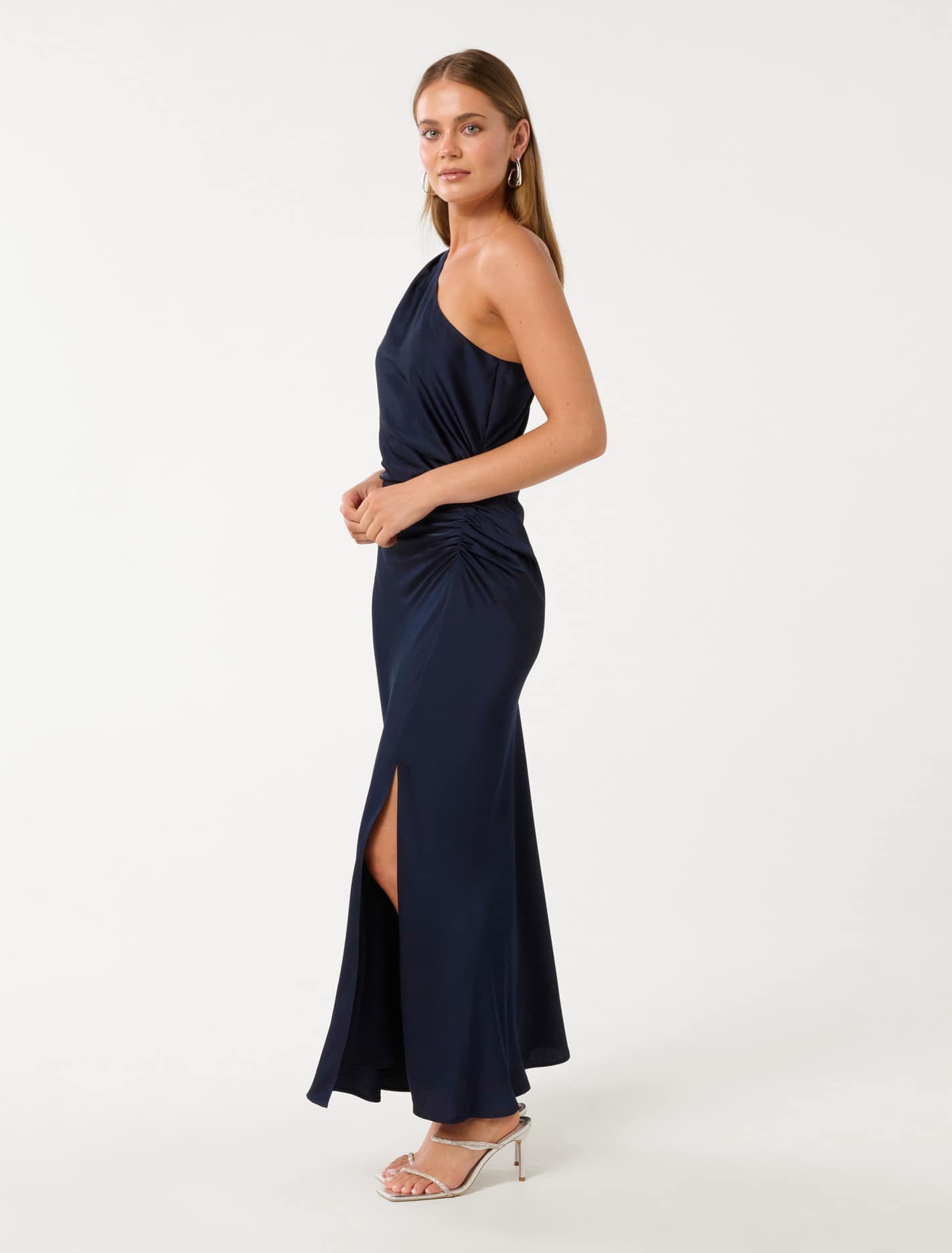 Forever New Women's Asher One Shoulder Maxi Dress in Navy