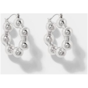 Forever New Women's Blake Ball Hoop Earrings in Silver