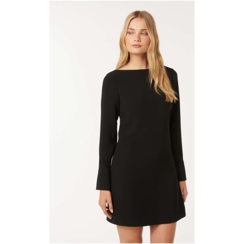 Forever New Women's Colette Boat Neck Shift Mini Dress in Black