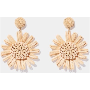 Forever New Women's Elaina Woven Flower Earring in Natural