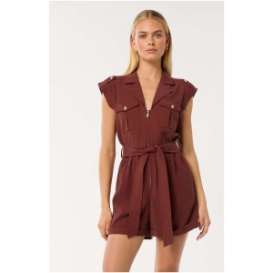 Forever New Women's Elka Zip-Detail Playsuit in Shiraz