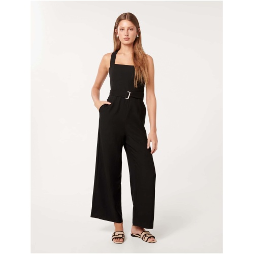 Forever New Women's Estella Belted Jumpsuit in Black