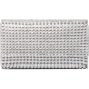 Forever New Women's Hannah Heatfix Foldover Clutch Bag in Silver