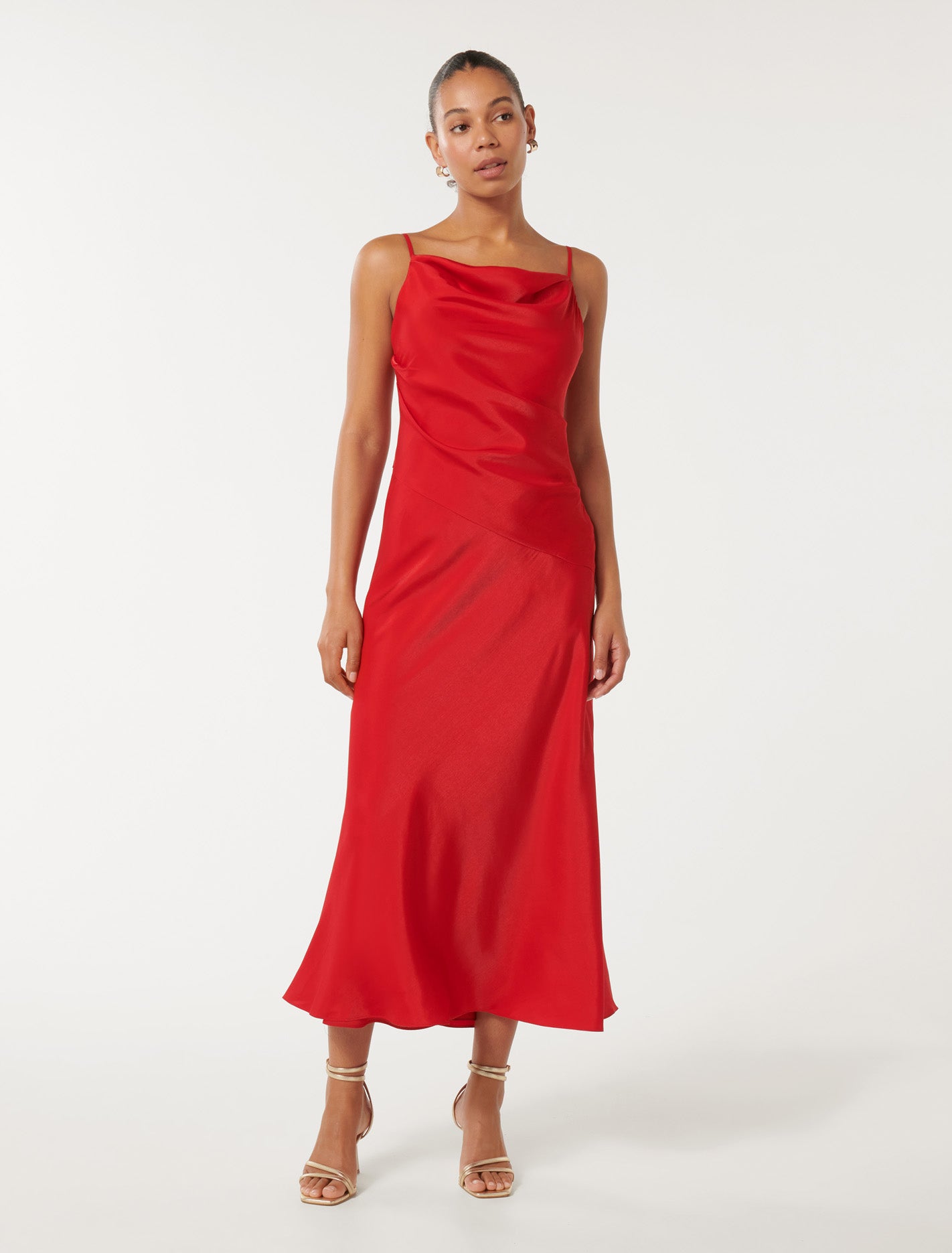 Forever New Women's Harlow Strappy Midi Dress in Red