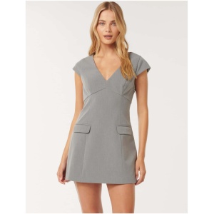 Forever New Women's Layla Cap Sleeve Mini Dress in Grey