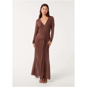 Forever New Women's Layton Embellished Maxi Dress in Plum