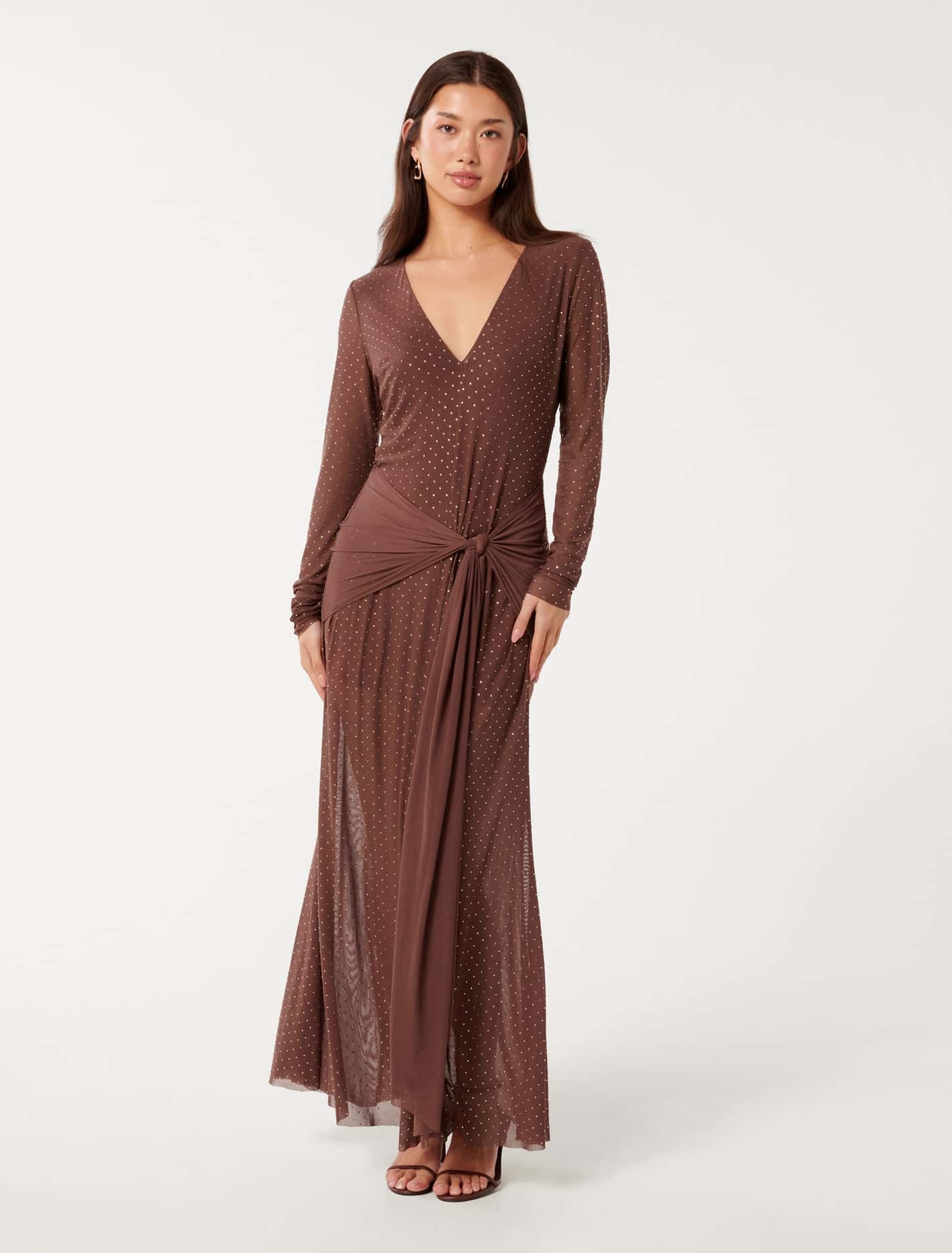 Forever New Women's Layton Embellished Maxi Dress in Plum