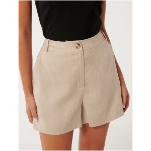 Forever New Women's Olympia Linen Shorts in Neutral