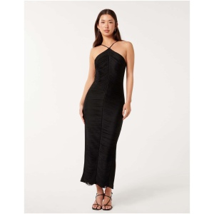 Forever New Women's Quinn Fringe Bodycon Maxi Dress in Black