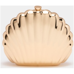 Forever New Women's Selene Shell Hardcase Clutch Bag in Gold