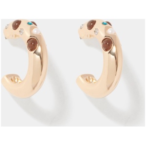 Forever New Women's Sylvie Stone Hoop Earrings