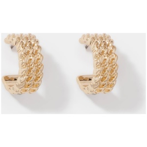 Forever New Women's Zara Weave Hoop Earrings in Gold