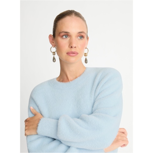 Frankie Knit Jumper Powder Blue SHEIKE