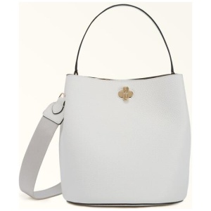 Furla Danae Bucket Bag Talco H White Keria Grained Calf Leather Woman