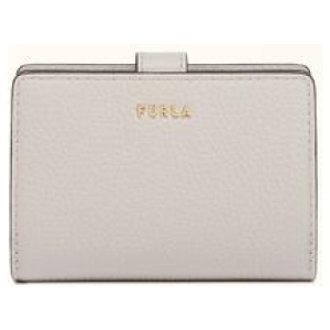 Furla Ritzy Compact Wallet Perla E Light Grey Keria Grained Calf Leather Woman