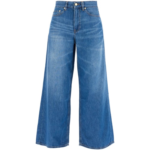 GANNI lightweight denim wide leg jeans