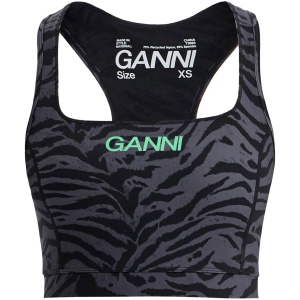 GANNI sporty animal print top