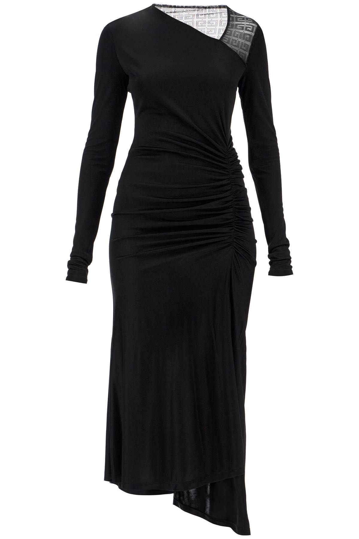 GIVENCHY "4g draped dress in jersey and lace