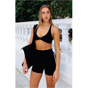 Go Faster High Waisted Shorts Black/White