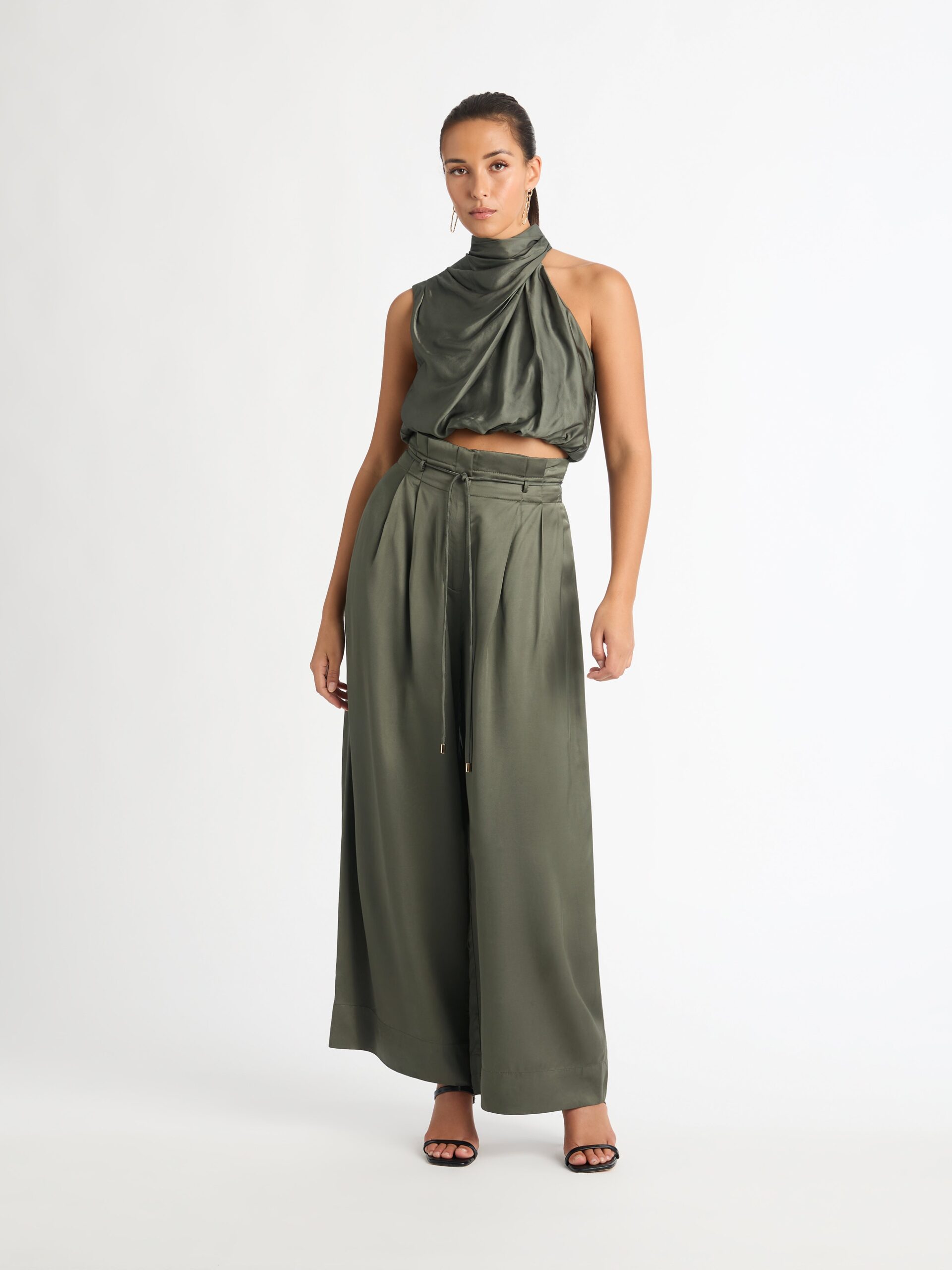 Gracie Pant Dark Olive SHEIKE