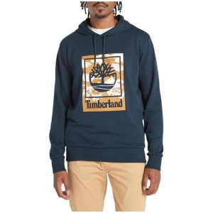 Graphic Loopback Hoodie Sweatshirt Navy