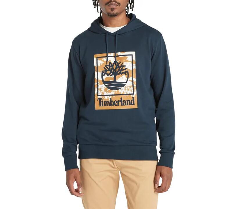 Graphic Loopback Hoodie Sweatshirt Navy