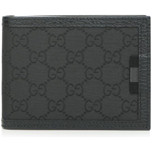 Gucci Canvas Web Tab GG Guccissima Trifold Wallet 217044 Fixed Size