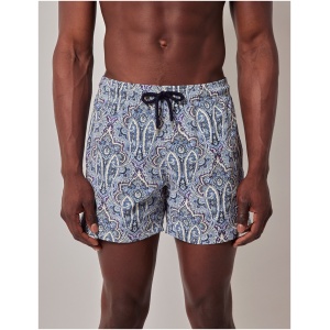 Hawes & Curtis Blue & White Paisley Swim Shorts