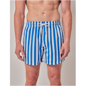 Hawes & Curtis Blue & White Wide Stripe Swim Shorts