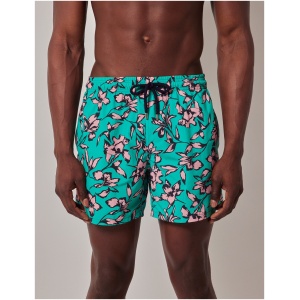 Hawes & Curtis Green & Pink Floral Swim Shorts