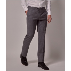 Hawes & Curtis Grey Stripe Slim Suit Trousers