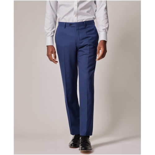 Hawes & Curtis Indigo Prince of Wales Check Slim Suit Trousers