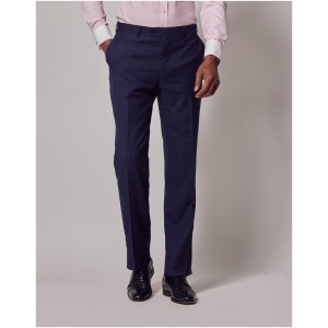 Hawes & Curtis Navy & Red Prince of Wales Check Classic Suit Trousers