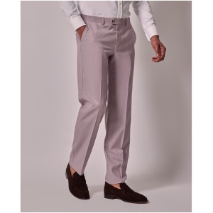 Hawes & Curtis Pink Sharkskin Tailored Italian Suit Trousers - 1913 Collection