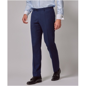 Hawes & Curtis Royal Blue Birdseye Slim Suit Trousers