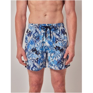 Hawes & Curtis White & Blue Floral Swim Shorts