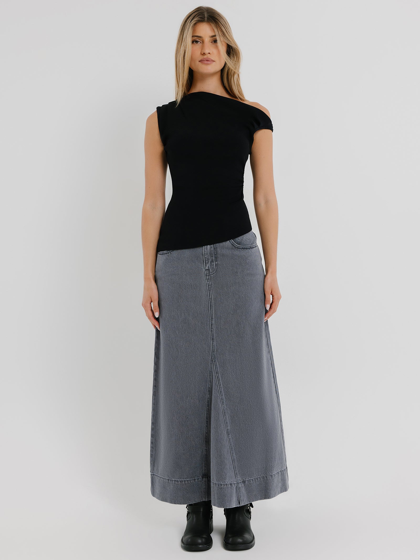 Hazel Godet Maxi Skirt