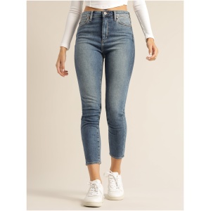 High Rise Lisa Ankle Hug Jeans in Mid True Blue