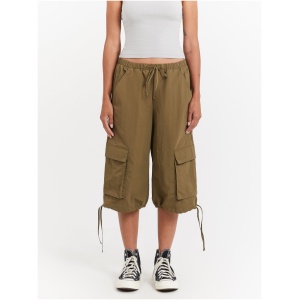 Hudson Parachute Long Shorts in Khaki