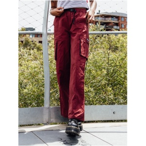 Insanity Nylon Pants in Maroon